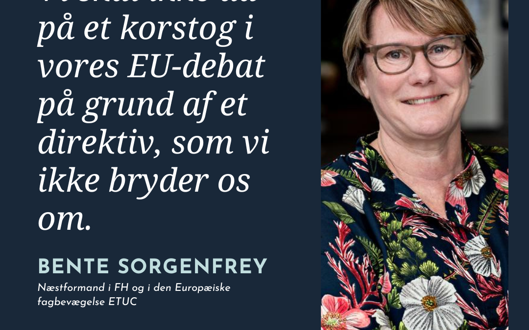 Bente Sorgenfrey: Trætte af EU-mindsteløn, men ikke af EU