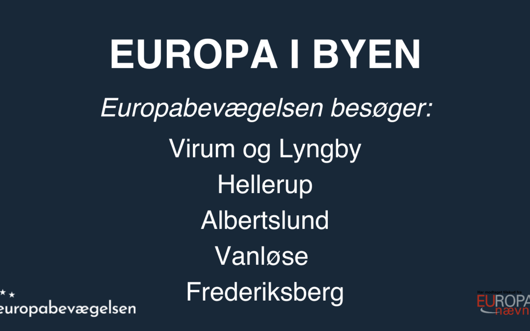 Europabevægelsen besøger 5 byer i efteråret 2022