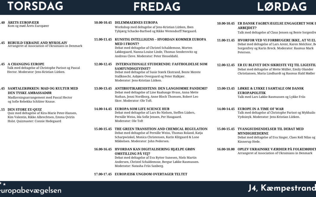 EUROPABEVÆGELSEN PÅ FOLKEMØDET 2023