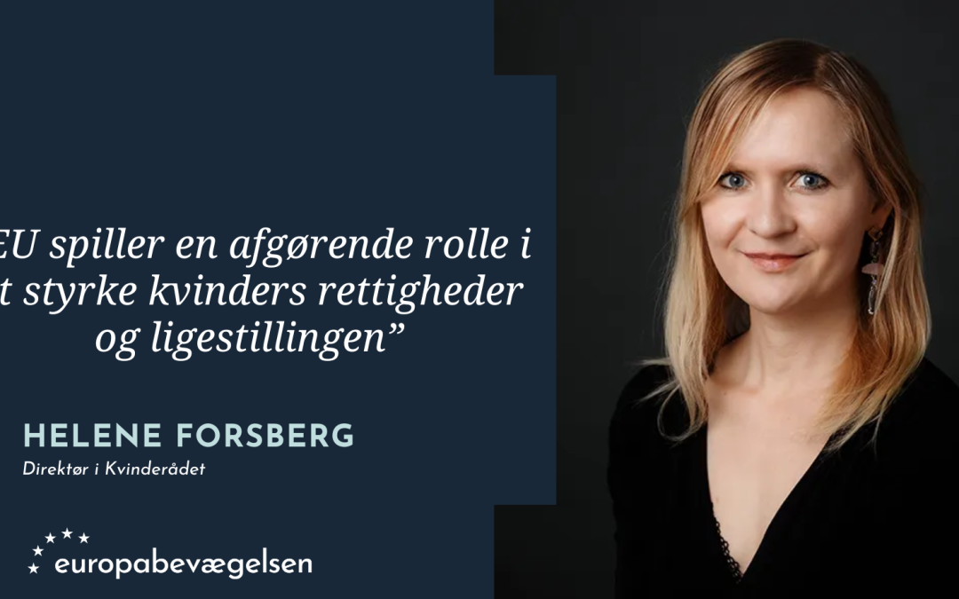 En stemme til EU er en stemme for en mere ligestillet Danmark